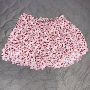 a tiered skirt with an elastic waistband